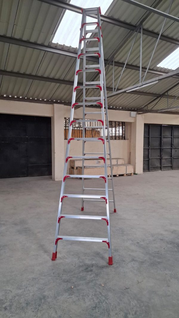 Aluminum Double Side A-Type Ladder – 14 Steps (4.3M) – Ladders Kenya